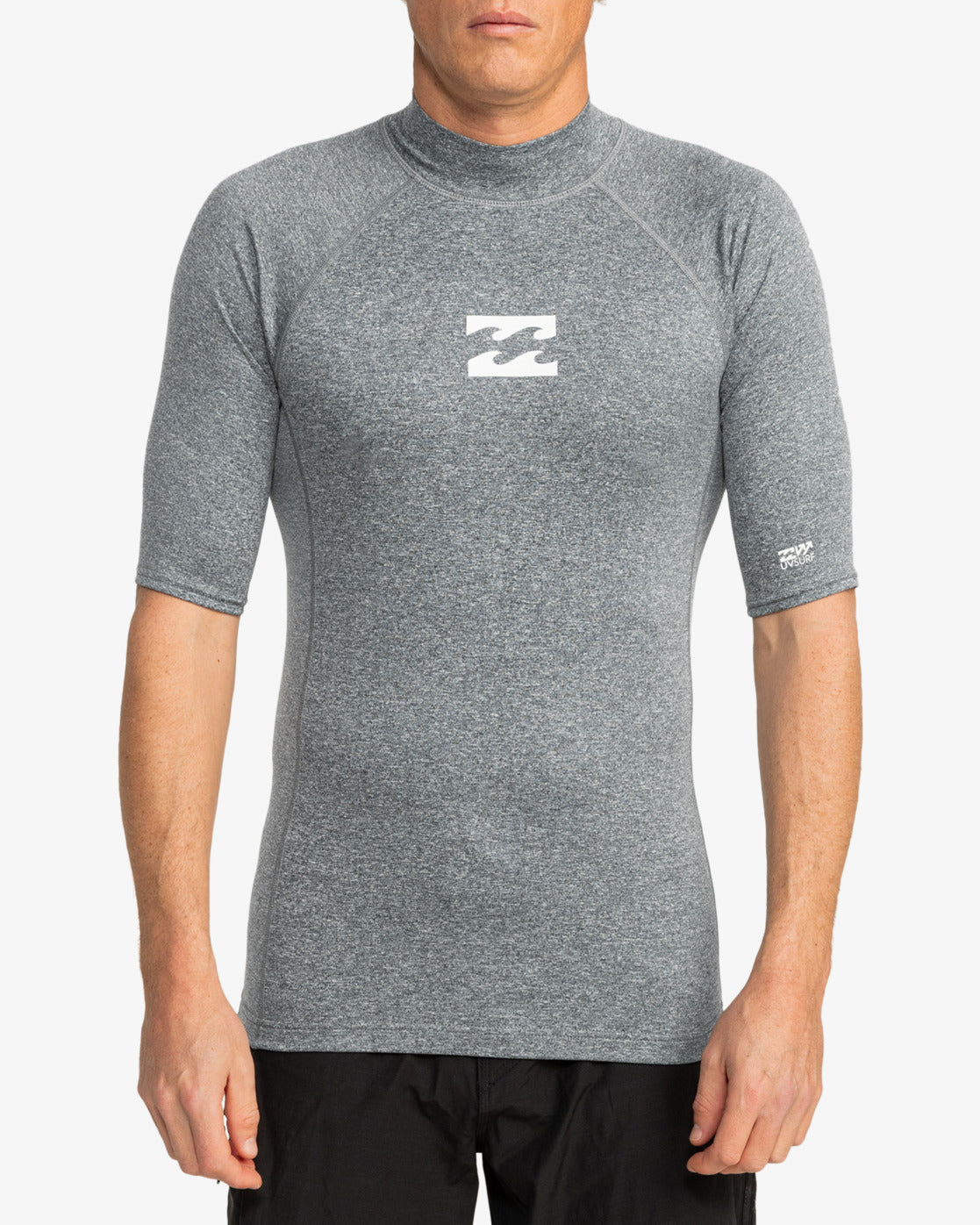 Billabong Waves All Day Rash Vest in Dark Grey Heather