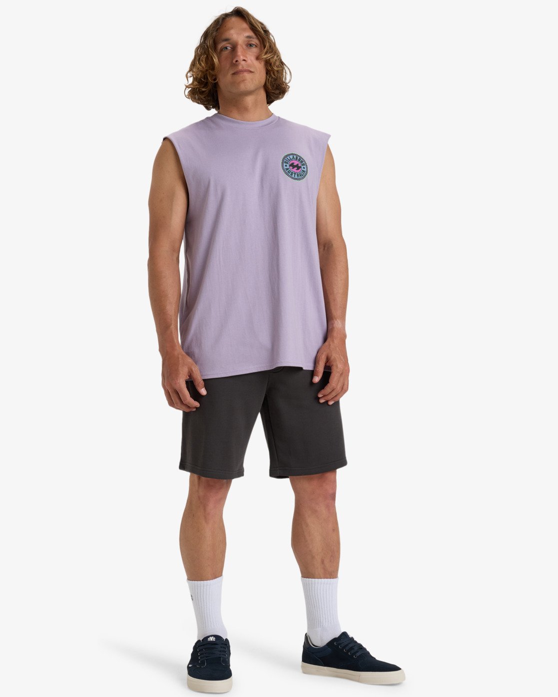 Billabong Venice Muscle Tank in Light Purple