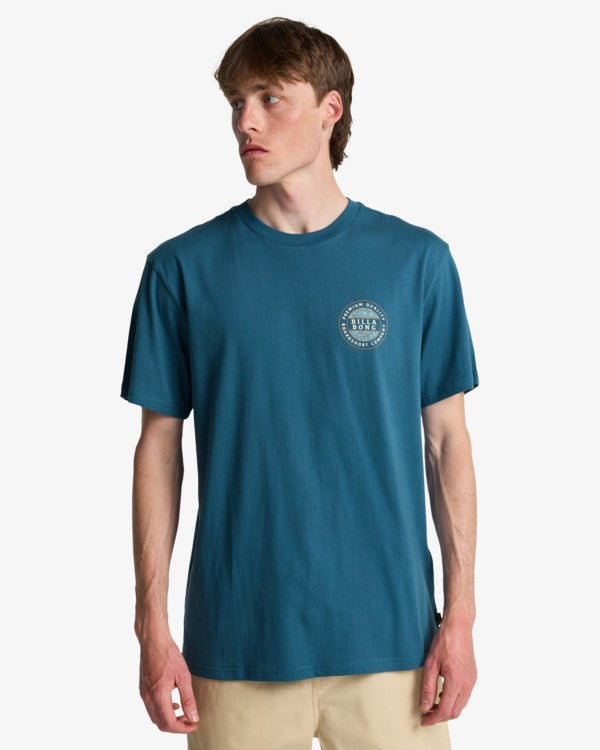 Billabong Rotor Men Blue Short Sleeve T-Shirt