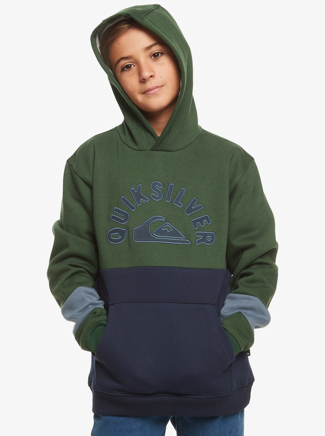 Quiksilver School Age Hoody in Greener Pastures