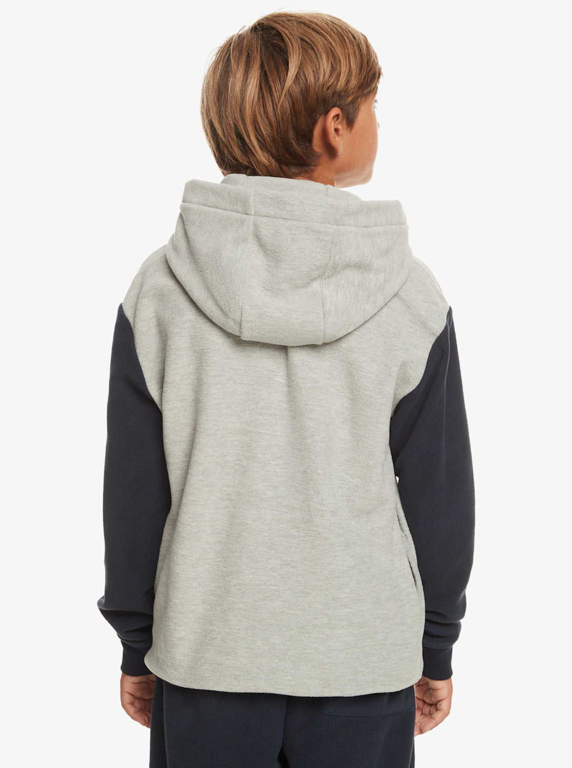 Quiksilver Essentials Boys Hooded Fleece in Light Grey Heather