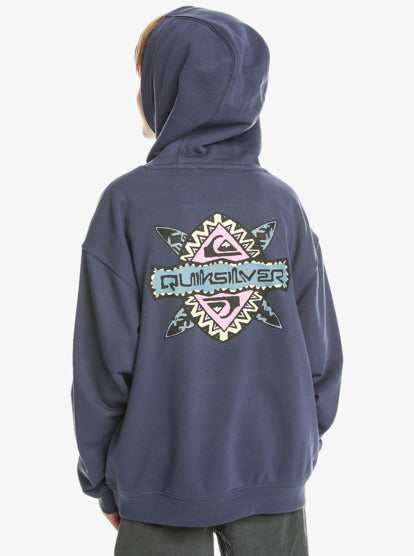 Quiksilver Drybridge Boys Pullover Hoodie in Crown Blue