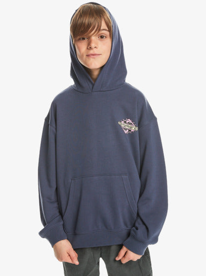 Quiksilver Drybridge Boys Pullover Hoodie in Crown Blue