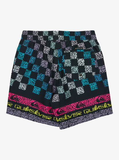 Quiksilver Everyday Printed Volley 14" Boys Swim Shorts in Dark Navy Next Gen