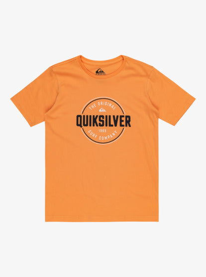 Quiksilver Circle Up Boys T-shirt in Tangerine