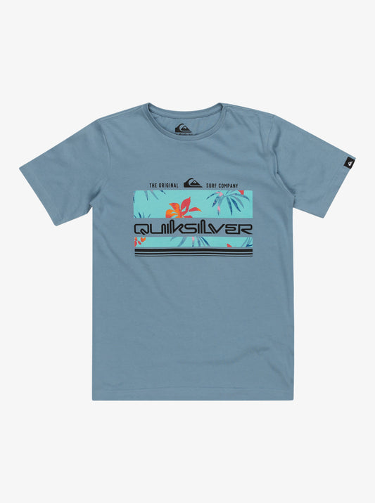 Quiksilver Tropical Rainbow Boys T-Shirt in Blue Shadow