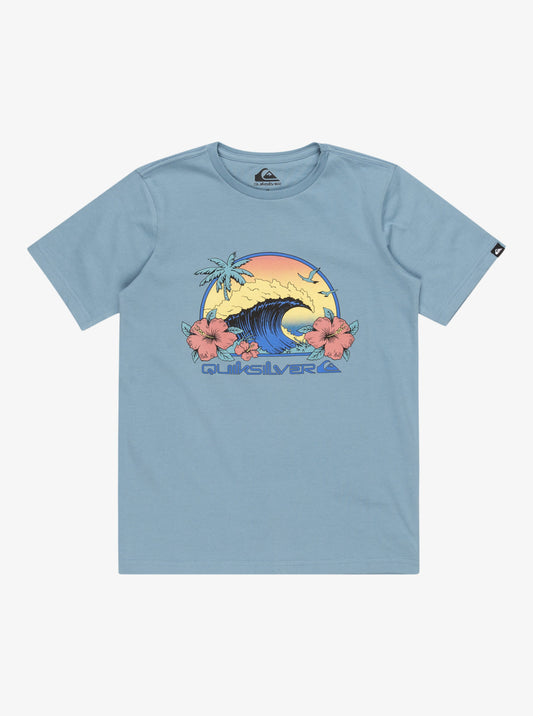 Quiksilver Riding Today Boys T-Shirt in Blue Shadow