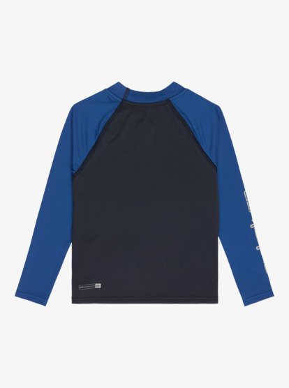 Quiksilver Everyday UPF50 Infant Long Sleeve Rash Vest in Dark Navy/Monaco Blue