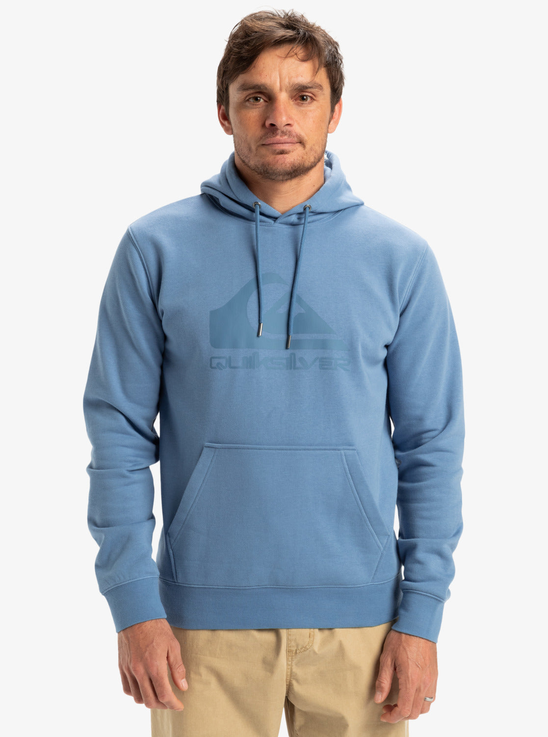 Quiksilver Comp Logo Hoodie in Coronet Blue