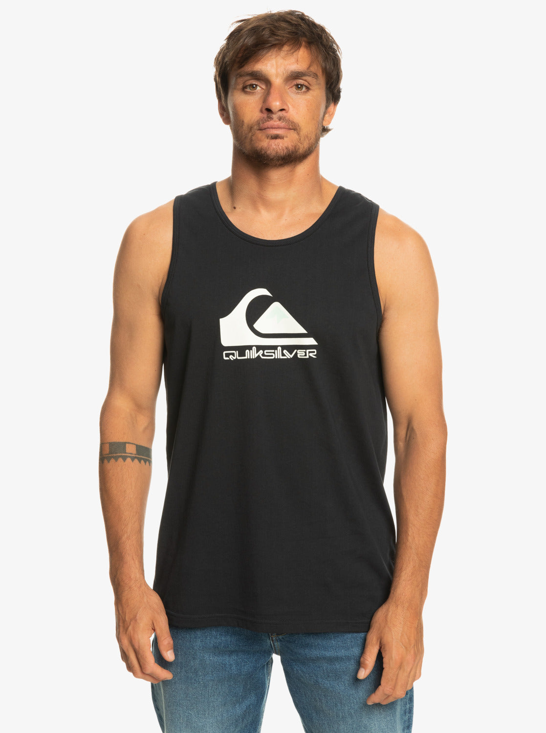 Quiksilver Big Logo Tank Top in Black