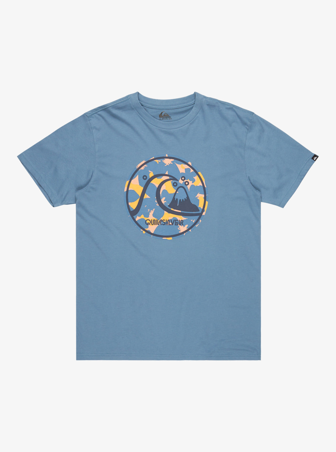 Quiksilver Evo Bubble Wrapped T-Shirt in Coronet Blue