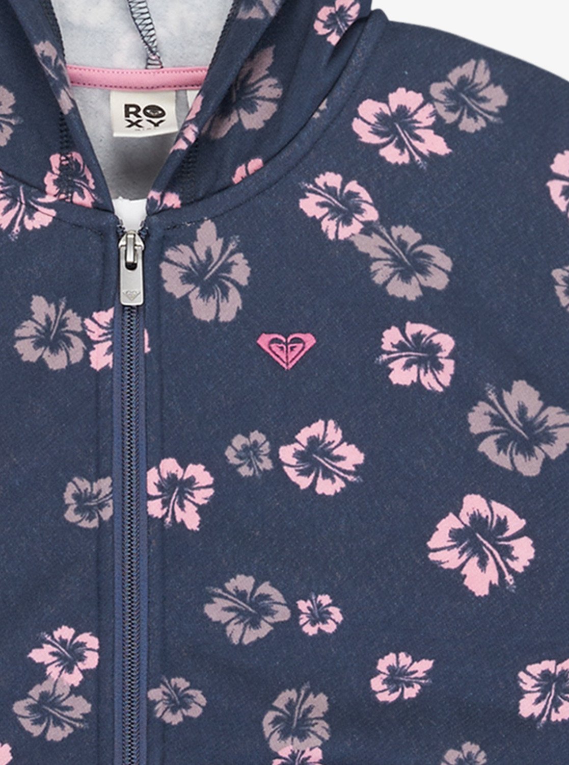Roxy Twenty Fives Miles Girls Zip Hoodie in Vintage Indigo