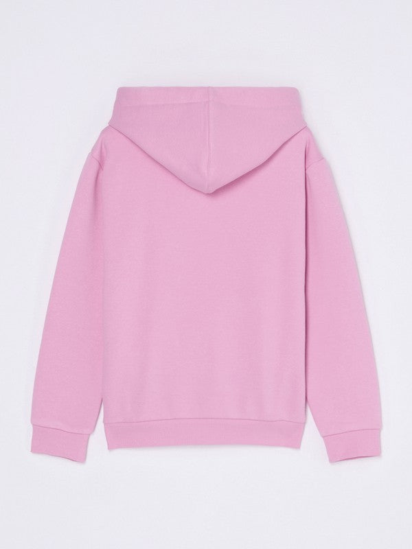 Roxy Surf Feeling Brushed Girls Pink Hoodie