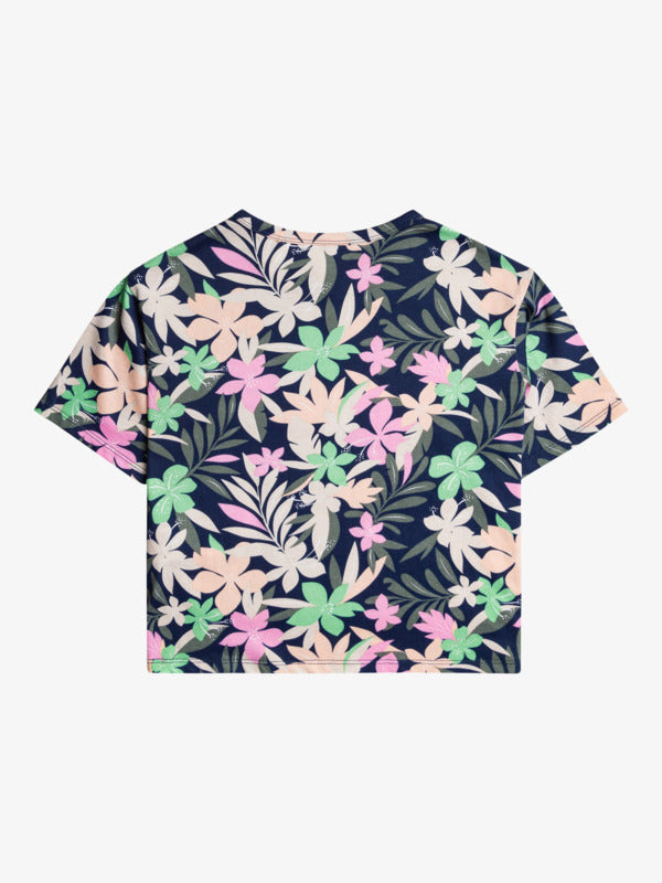 Roxy My Head And My Heart Girls Cropped T-Shirt in Naval Academy Ilacabo