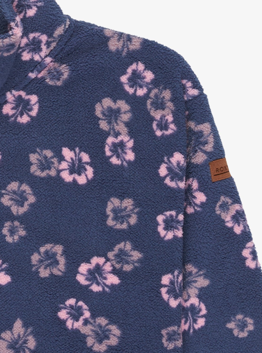 Roxy Calling All Mys Girls Half Zip Fleece in Vintage Indigo