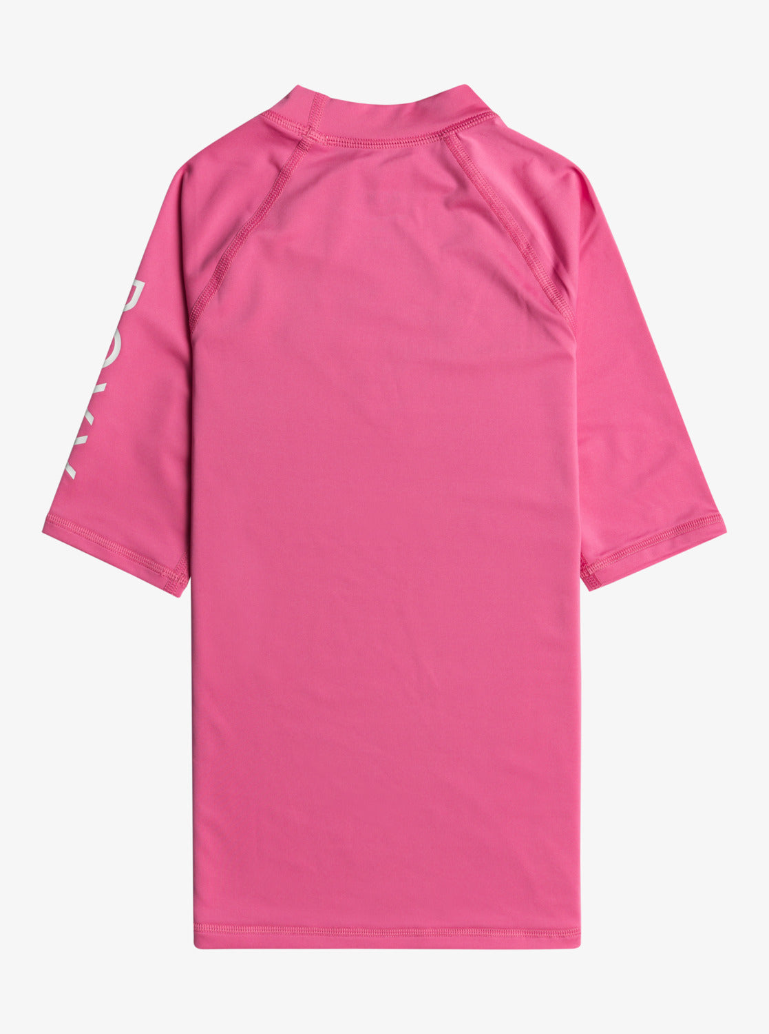 Roxy Whole Hearted Girls Short Sleeve UPF 50 Rash Vest in Shocking Pink