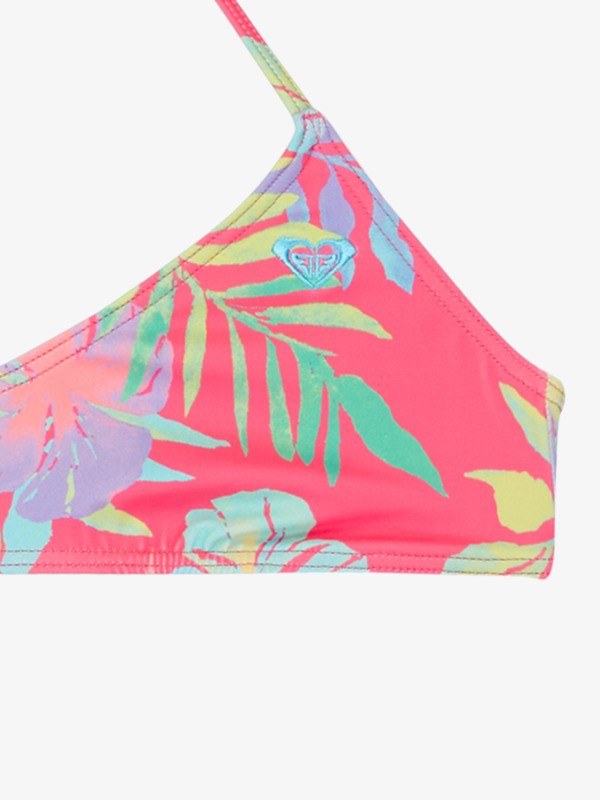 Roxy Aquarella Girls Bralette Bikini in Sangria Sunset