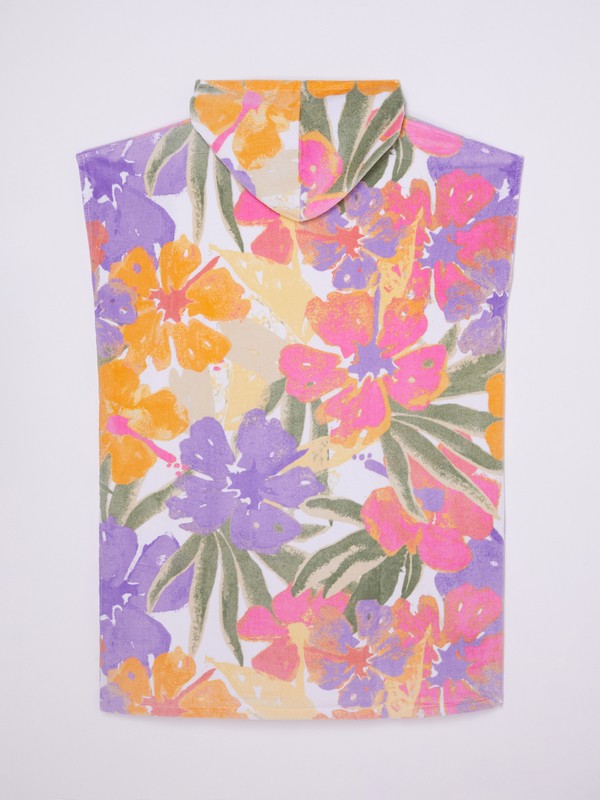 Roxy Stay Magical Printed Poncho Towel in Cloud Dancer