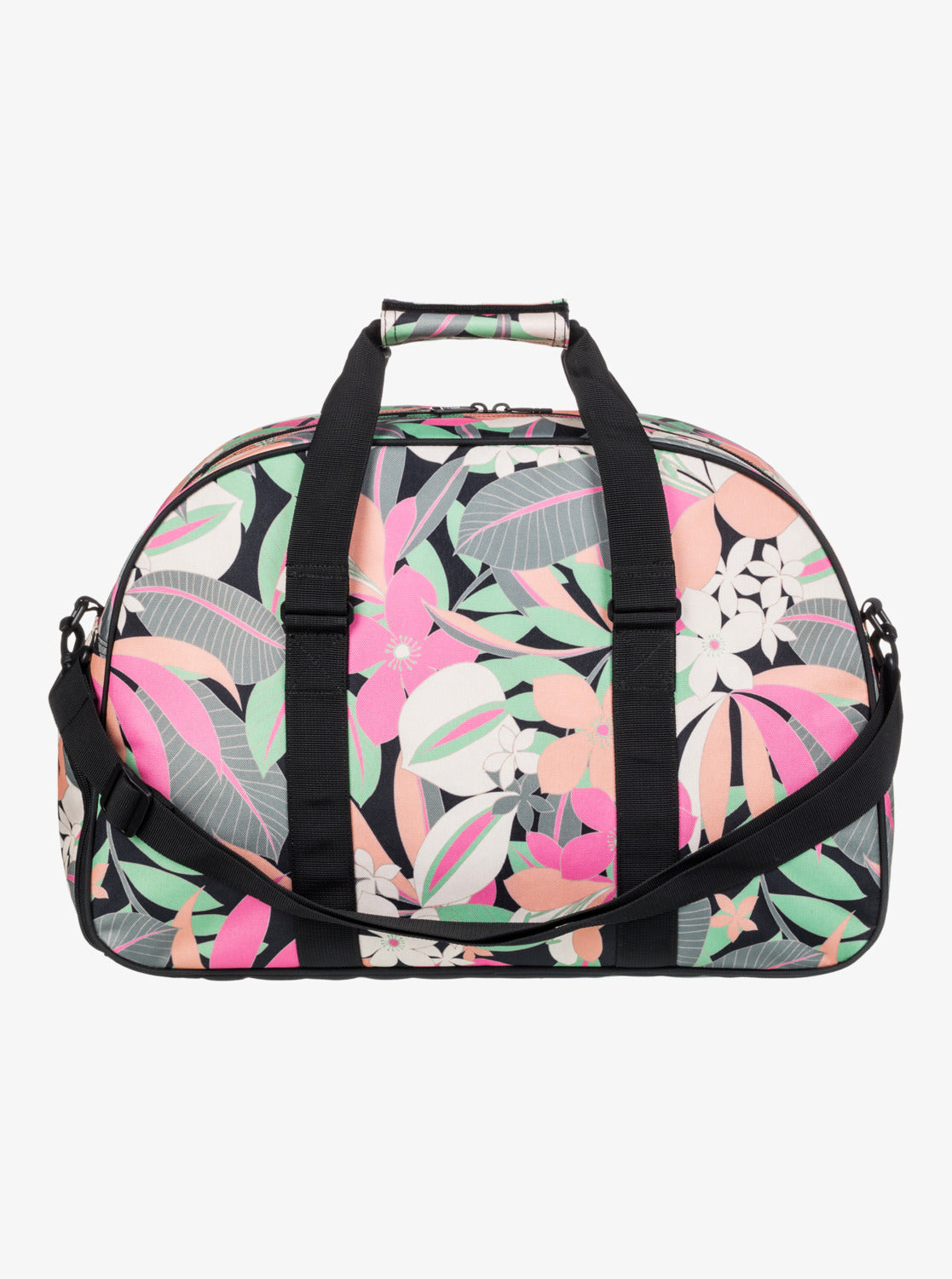 Roxy Feel Happy Medium Duffle Bag in Anthracite Palm Song