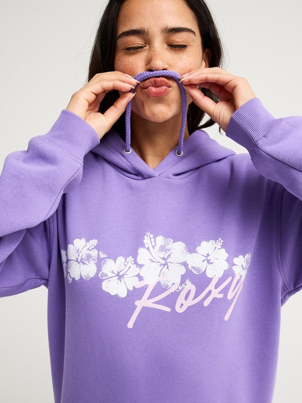 Roxy Surf Stoked Brushed Women Purple Relaxed Hoodie