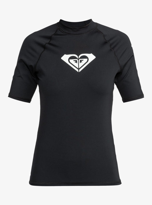 Roxy Whole Hearted Short Sleeve UPF 50 Rash Vest in Anthracite