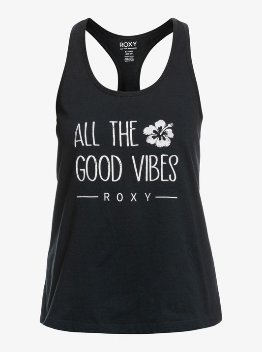 Roxy View On The Sea Racerback Vest Top in Anthracite