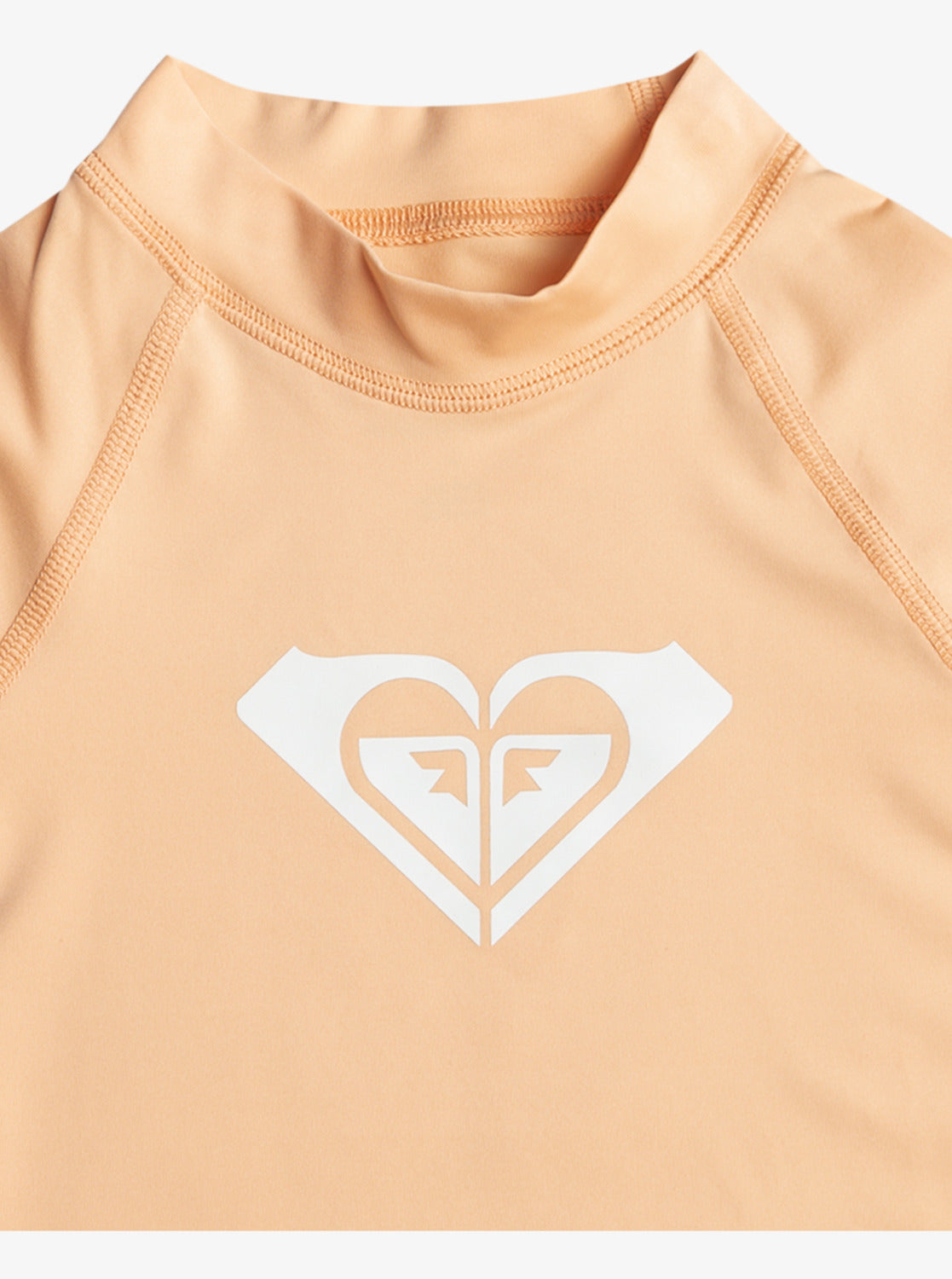 Roxy Whole Hearted Girls Rash Vest in Peach Fuzz