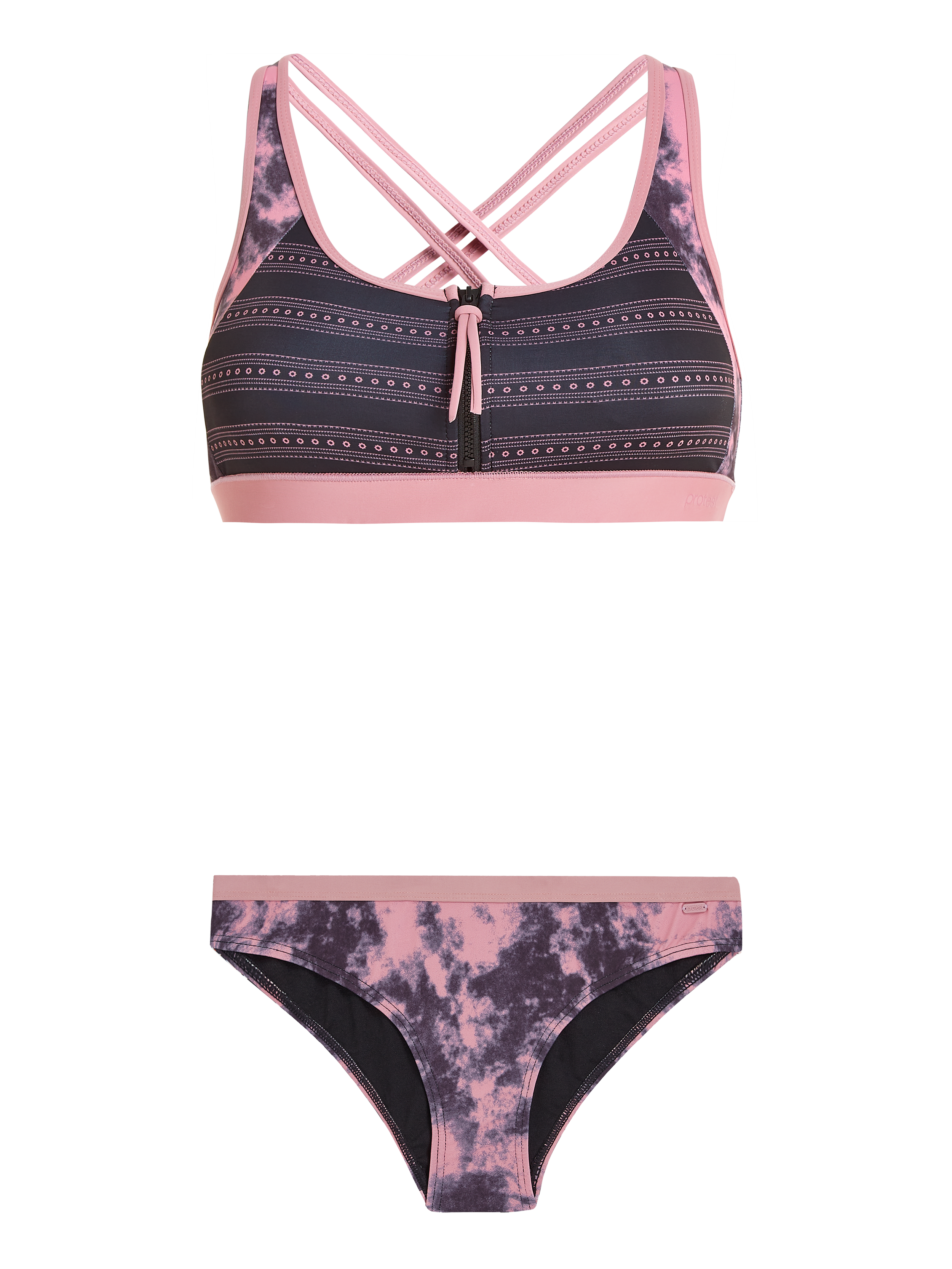 Protest Atins Surf Bikini in True Black Surfari South