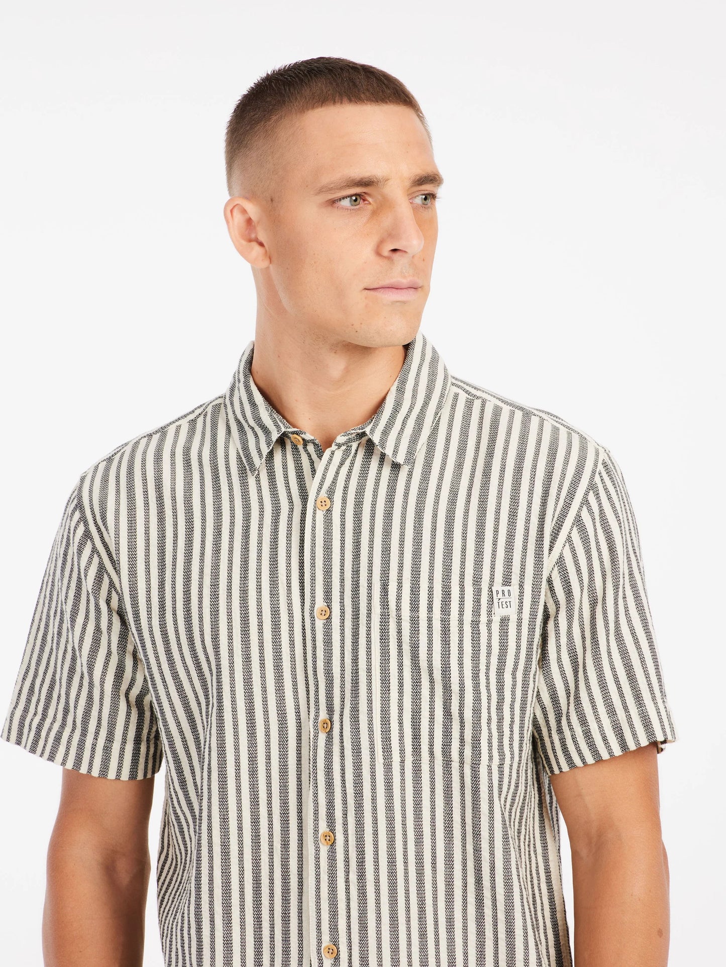 Protest Debut Shirt in Kit Off White