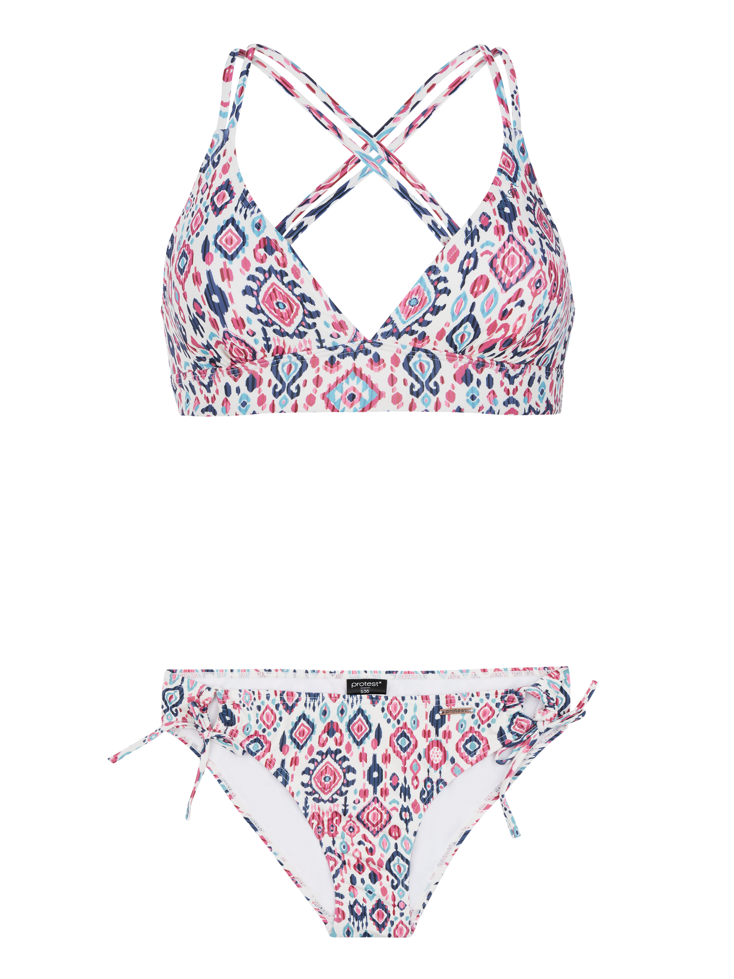 Protest Love Triangle Bikini in Canvas Off White