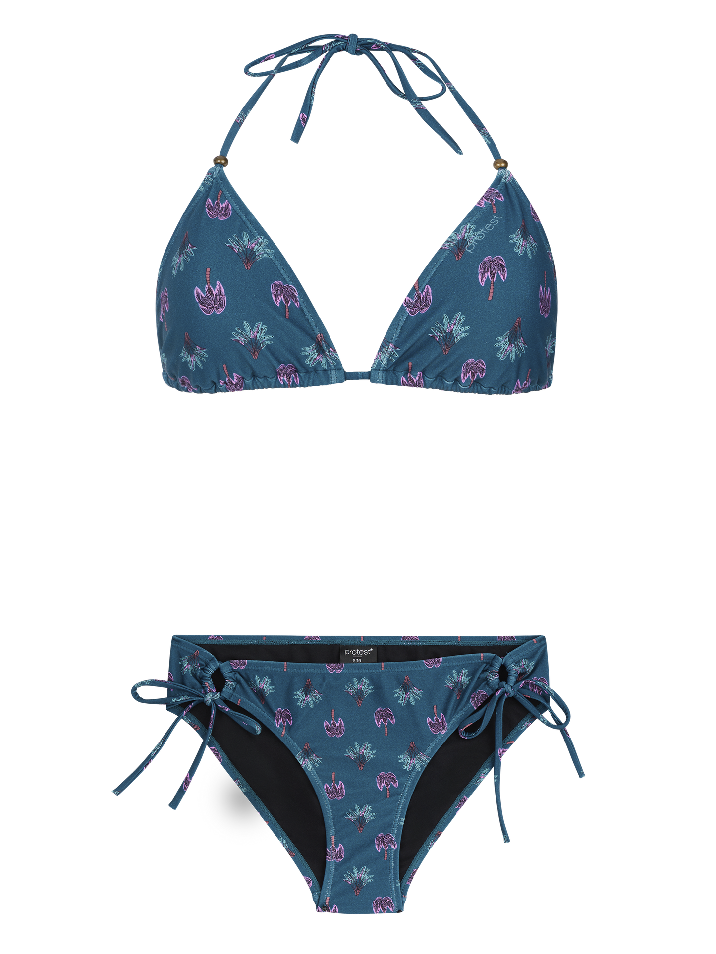 Protest Blosh Triangle Bikini in Raku Blue