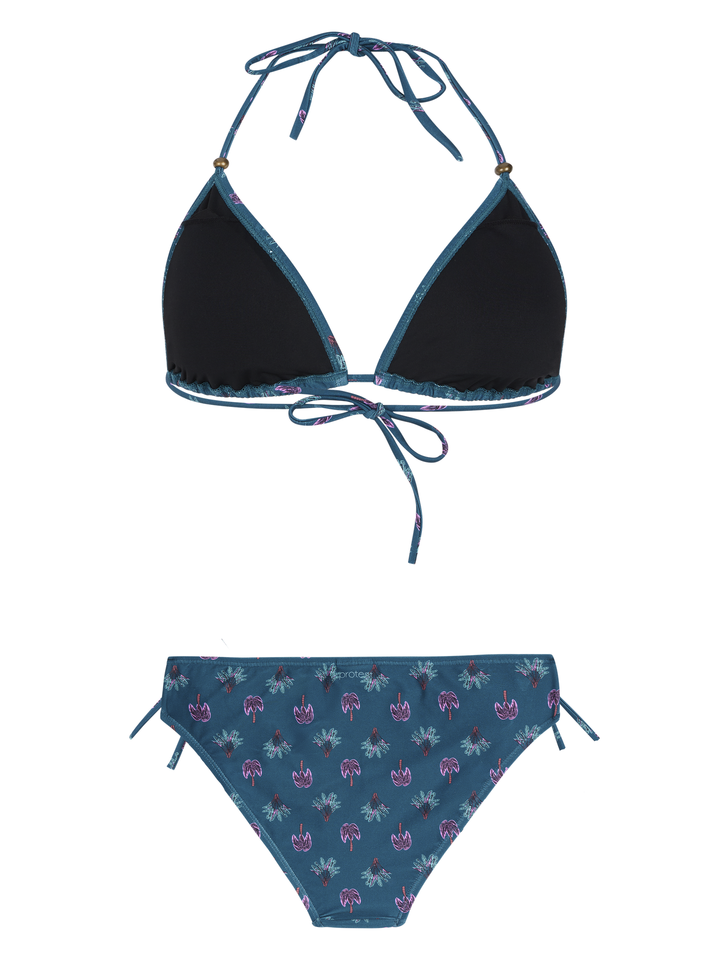 Protest Blosh Triangle Bikini in Raku Blue