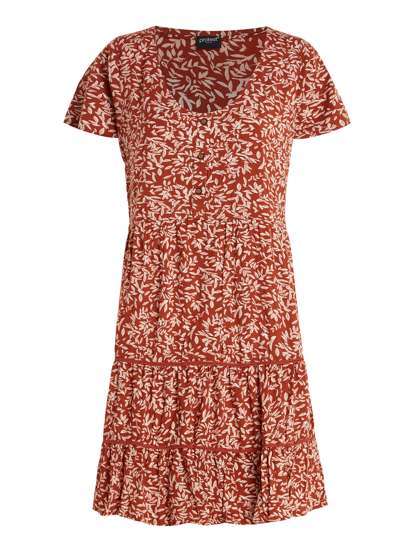 Protest Leni Dress in Chilirust