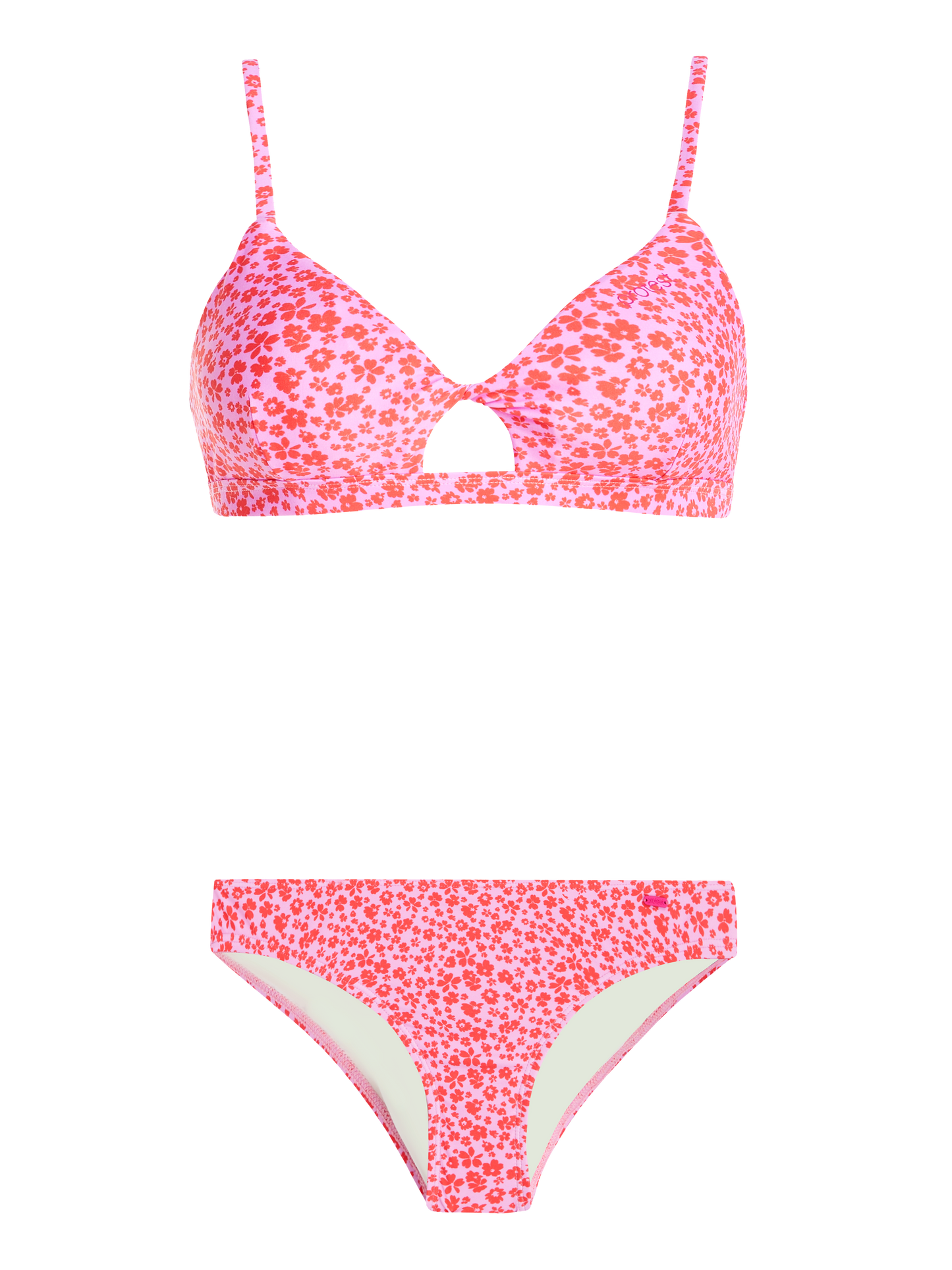Protest Polynya Bralette Bikini in Lipstick Pink