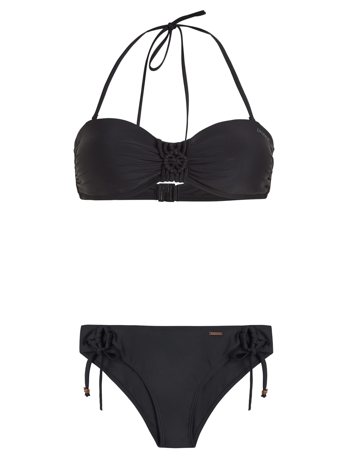 Protest Soleman Bandeau Bikini in True Black
