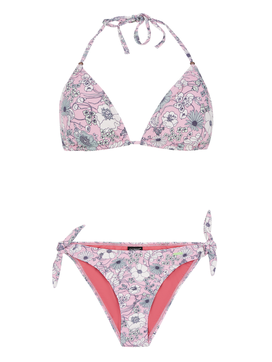 Protest Moloko Floral Triangle Bikini in Pillow Pink