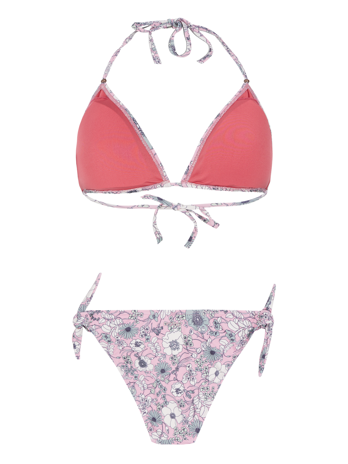 Protest Moloko Floral Triangle Bikini in Pillow Pink