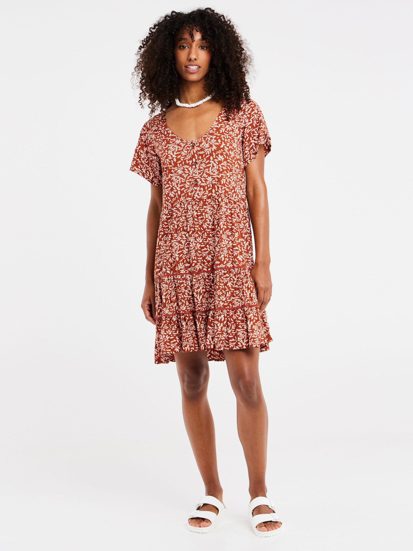 Protest Leni Dress in Chilirust