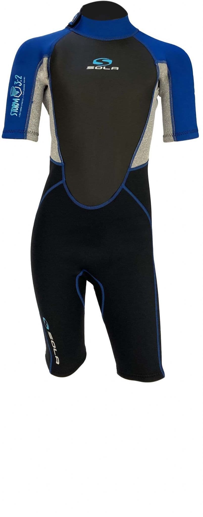 Sola Storm 3/2 BZ Youth Shortie in Blue/Marl