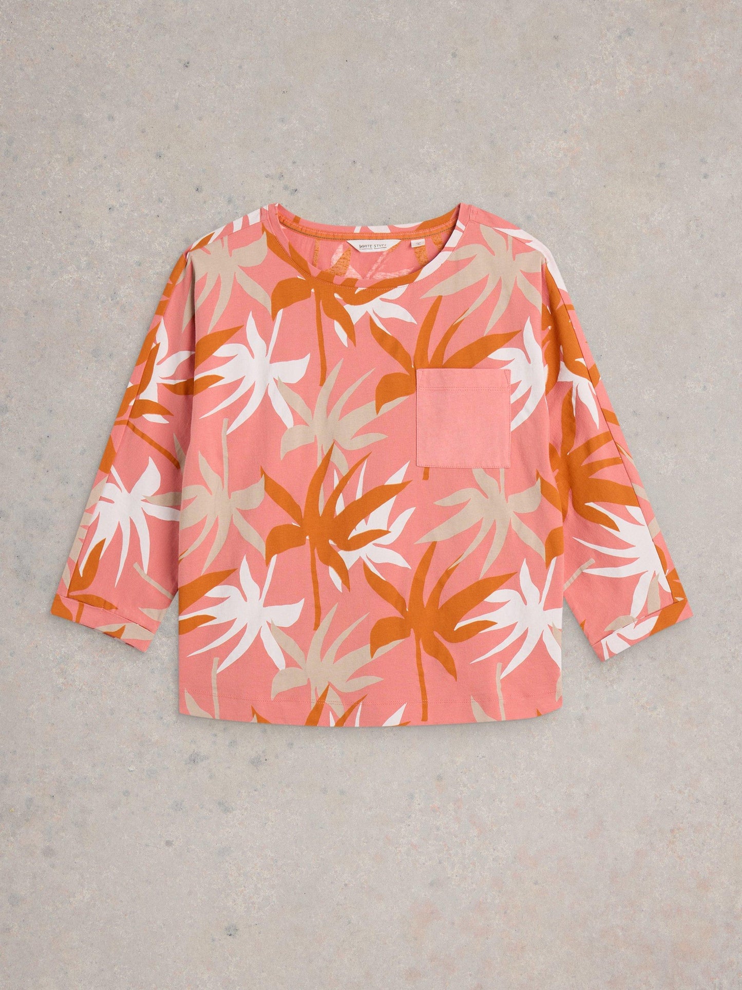 White Stuff Demi Dolman Top in Coral