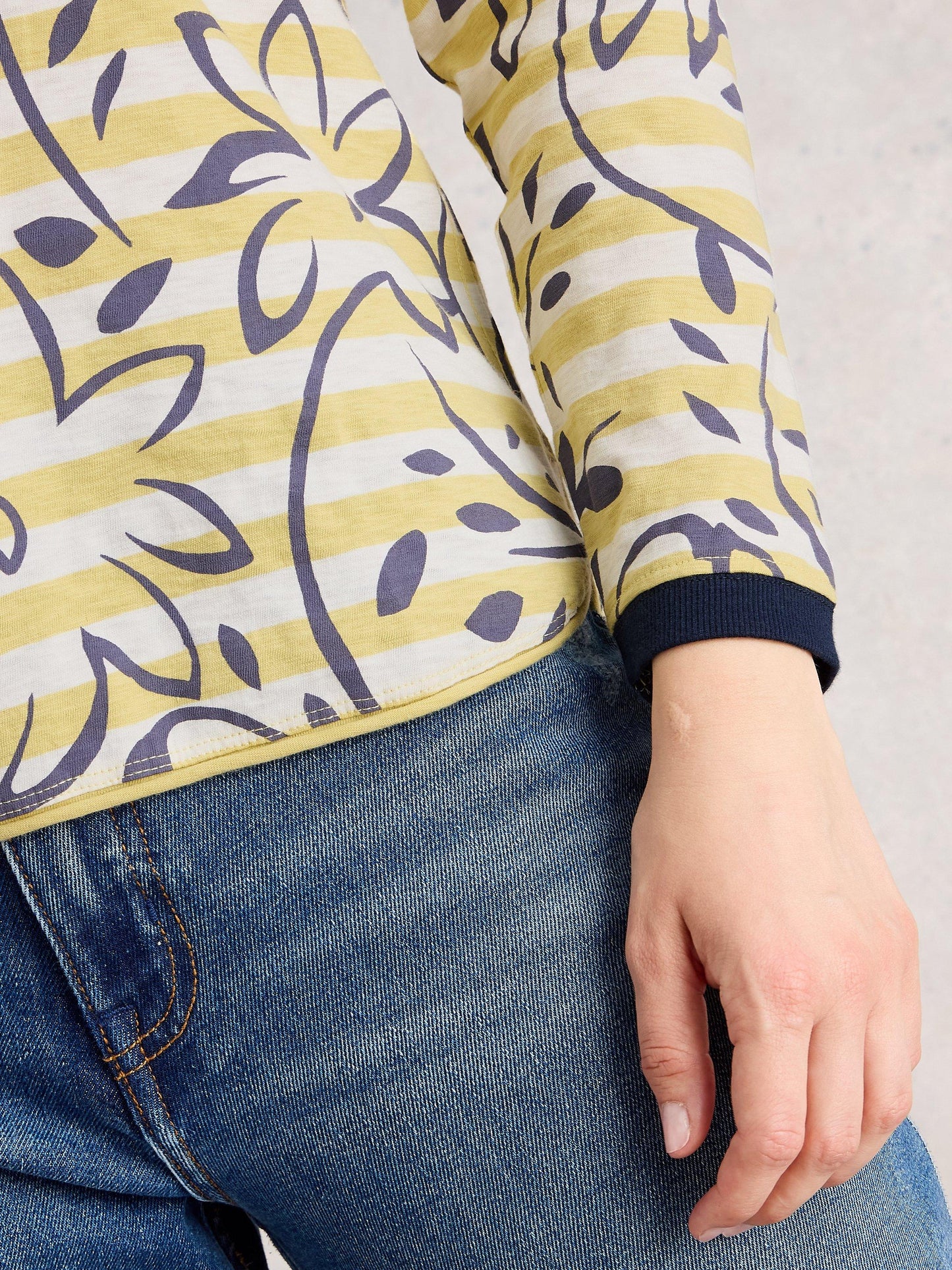 White Stuff Clara Long Sleeved Top in Chart Multi