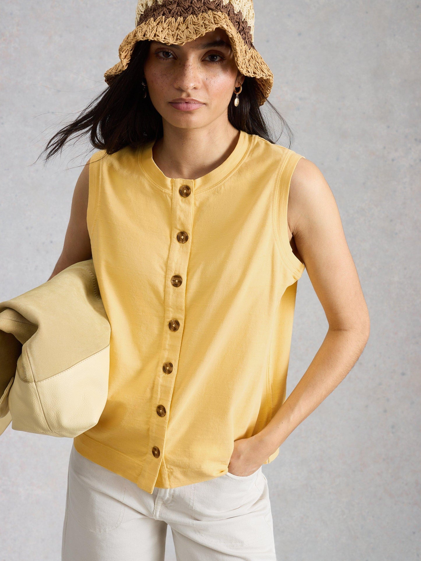 White Stuff Simone Tank in Yellow