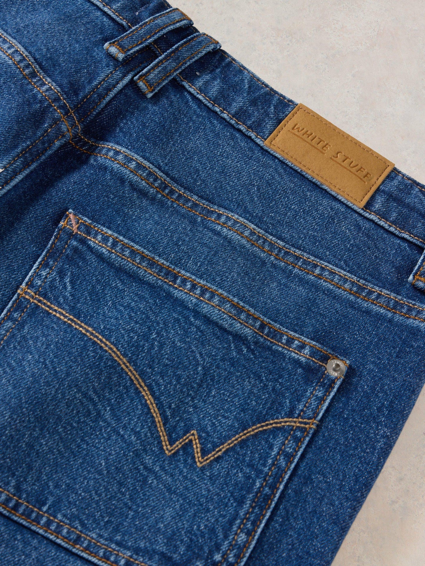 White Stuff Tia Wide Leg Crop Jean in Dark Denim