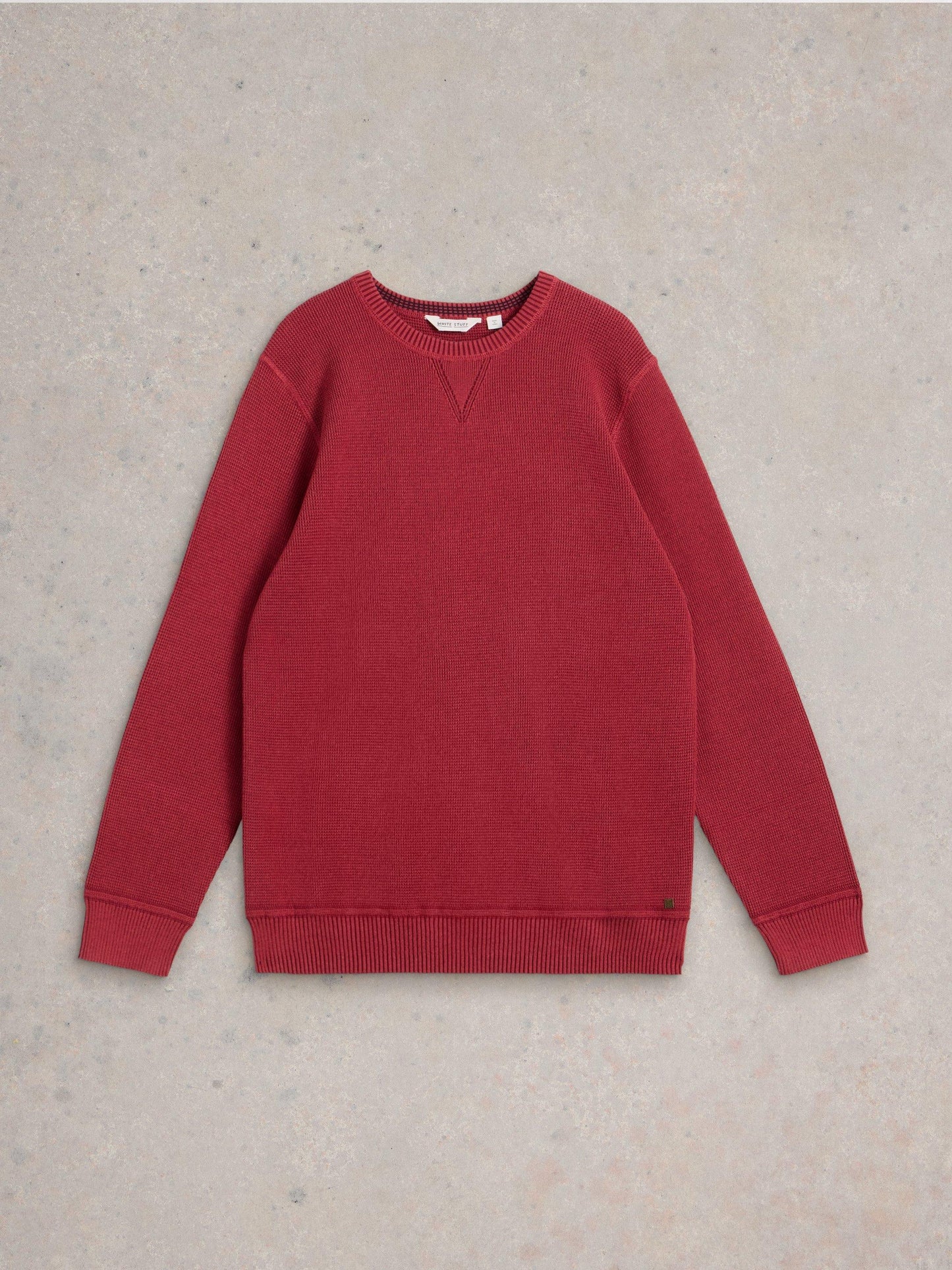 White Stuff Attadale Crew Neck Jumper in Dark Red