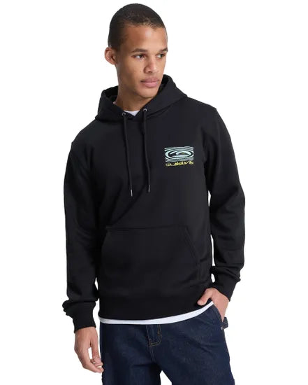 Quiksilver Screen Print Classic Hoodie in Black