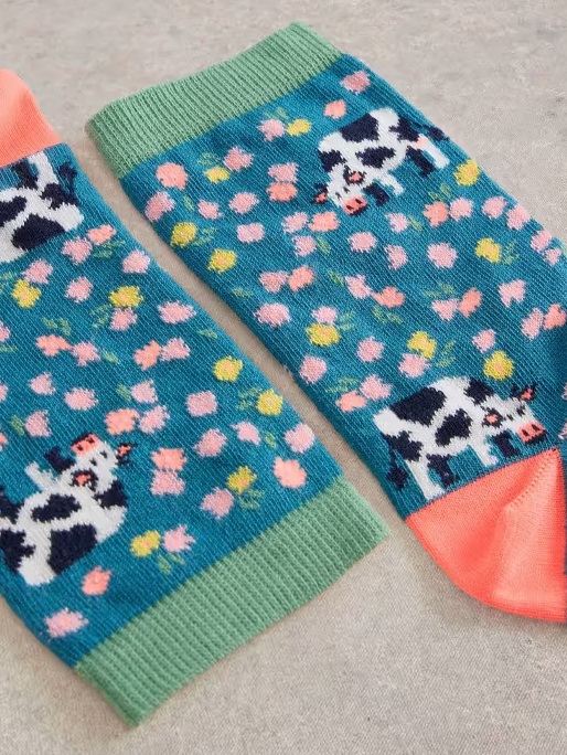 White Stuff Cow Floral Ankle Socks