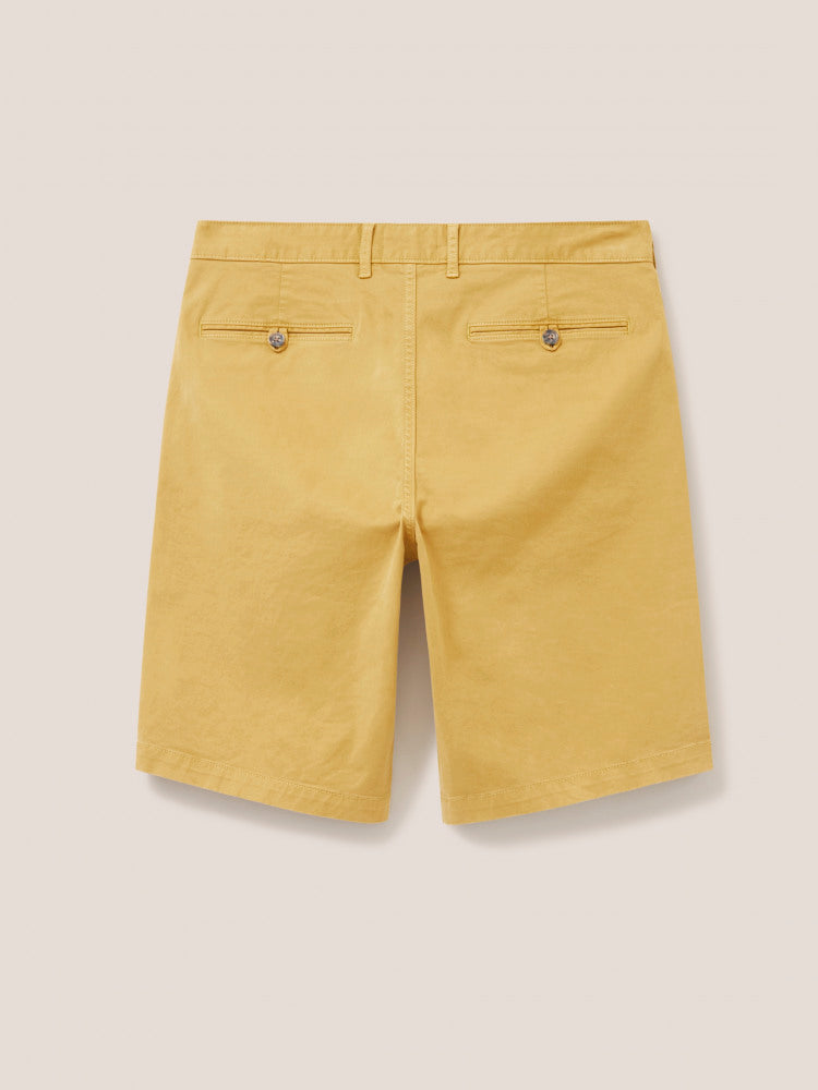 White Stuff Sutton Organic Chino Shorts in Dark Yellow