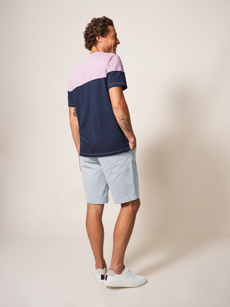 White Stuff Sutton Organic Chino Shorts in Light Grey