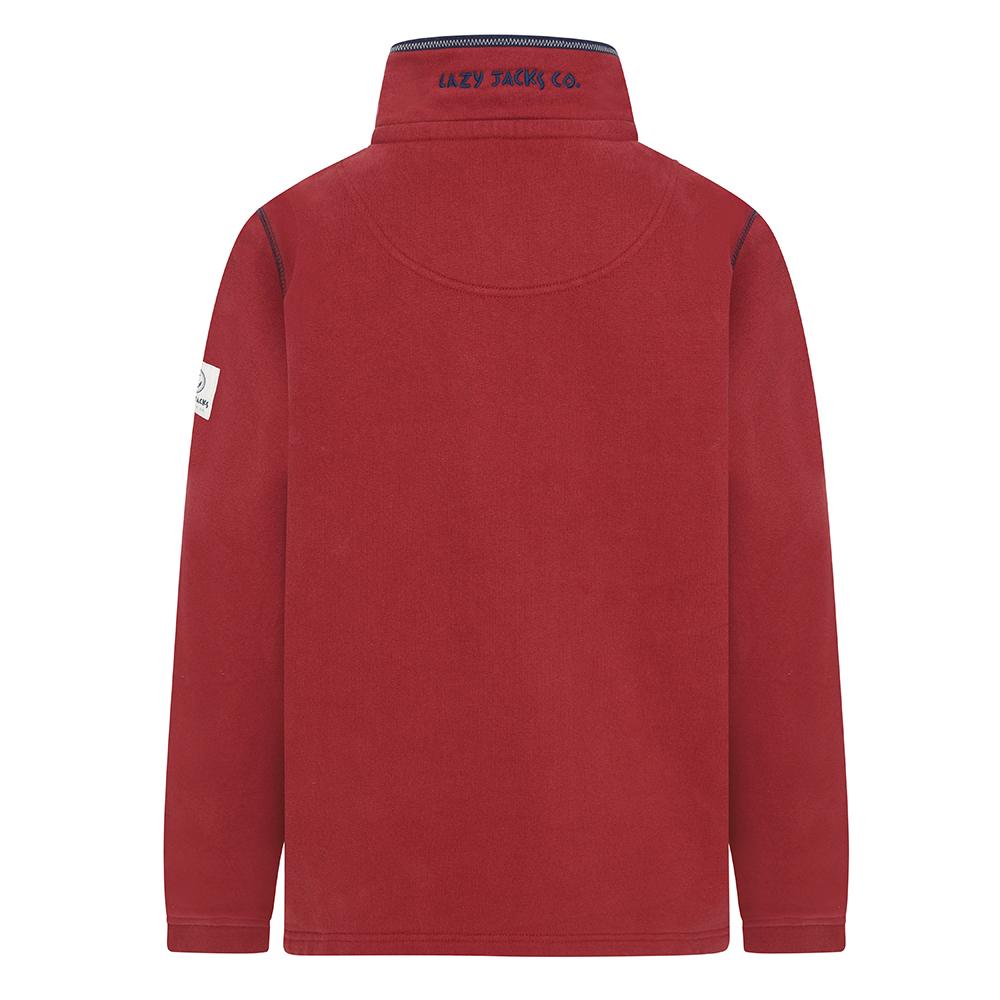 Lazy Jacks Boys 1/4 Zip Sweatshirt in Red
