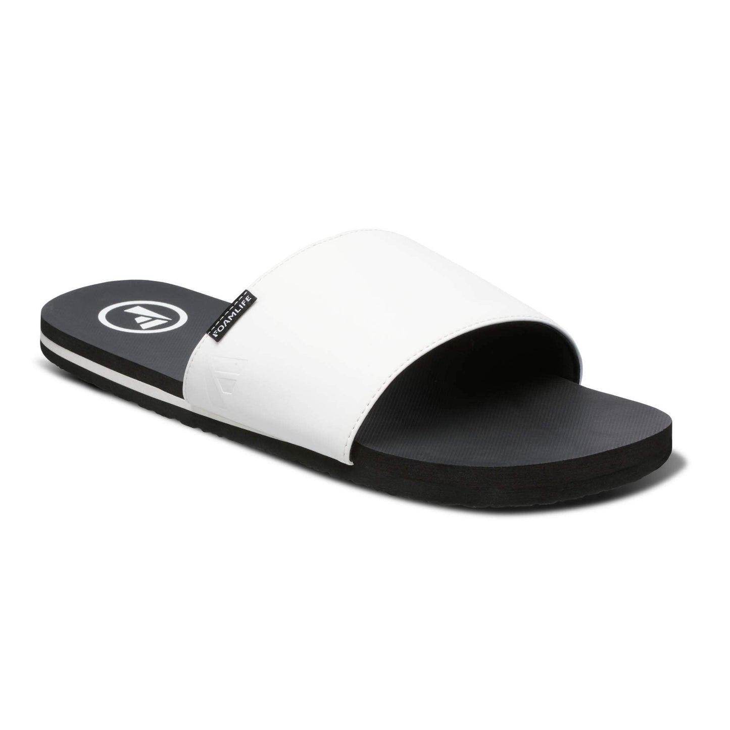 FoamLife TARLAN SLIDE - MENS SLIDER - BLACK/WHITE